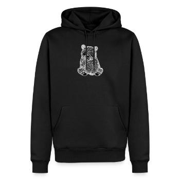 Geometric Panda Net Art - Men’s Premium Organic Hoodie - black - Front - Nico (187cm)