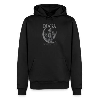 Déesse de la chasse au clair de lune de Diana - Sweat à capuche Premium bio Homme - noir - Devant - Nico (187cm)