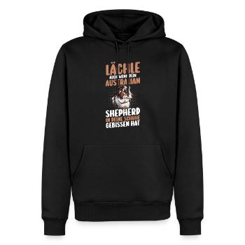 Australian Shepherd Hund Aussie - Männer Premium Bio Hoodie - Schwarz - Vorne - Nico (187cm)