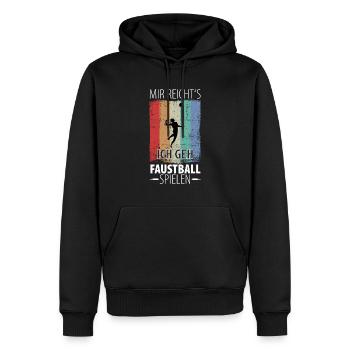 Faustball Faustballer Faustballspieler - Männer Premium Bio Hoodie - Schwarz - Vorne - Nico (187cm)