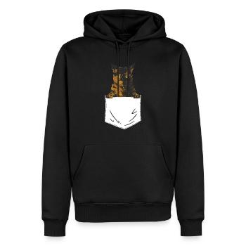 Schildpatt Katze Tortoiseshell Cat Tortie - Männer Premium Bio Hoodie - Schwarz - Vorne - Nico (187cm)