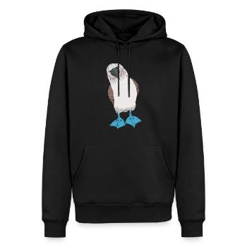 Fou à pieds bleus Oiseau de mer fou à pieds bleus - Sweat à capuche Premium bio Homme - noir - Devant - Nico (187cm)