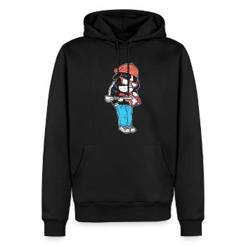 A Rock Star Bandmitglied - Männer Premium Bio Hoodie - Schwarz - Vorne - Nico (187cm)