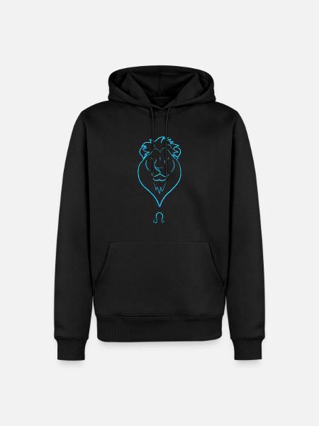 Lion - Sweat à capuche Premium bio Homme - noir