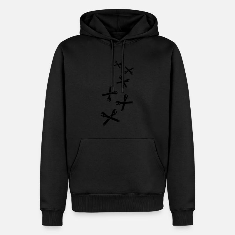 Icône de clé - Sweat à capuche Premium bio Homme - noir