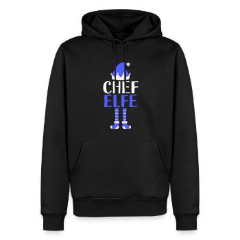 Chef Elfe Chefs Geschenk - Männer Premium Bio Hoodie - Schwarz - Vorne - Nico (187cm)