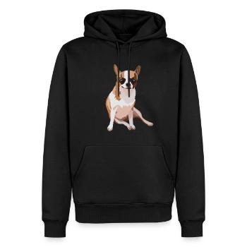 Lustiger brauner Chihuahua - Männer Premium Bio Hoodie - Schwarz - Vorne - Nico (187cm)