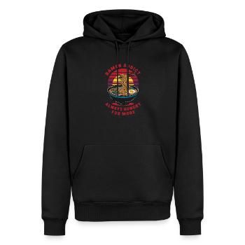 Ramen Addict : Toujours affamé de plus - Sweat à capuche Premium bio Homme - noir - Devant - Nico (187cm)