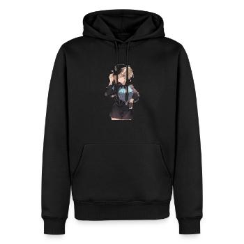 Anime Policewoman 2 - Men’s Premium Organic Hoodie - black - Front - Nico (187cm)