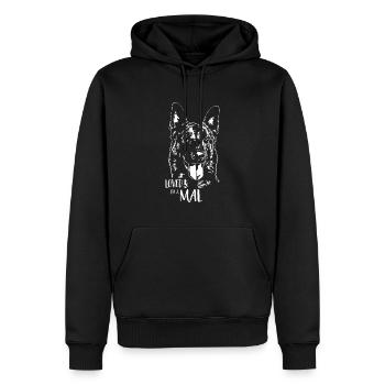 Loved by a Mal Malinois Dog Saying Dogs Wilsigns - Men’s Premium Organic Hoodie - black - Front - Nico (187cm)