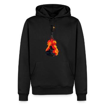 Rouleaux de peinture pour ukulélé - Sweat à capuche Premium bio Homme - noir - Devant - Nico (187cm)