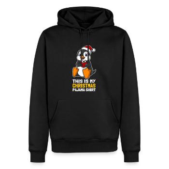 This Is My Christmas Pajama Shirt Süßer Pinguin - Männer Premium Bio Hoodie - Schwarz - Vorne - Nico (187cm)