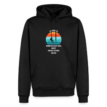 Canyoning Bergsteigen Klettern Wandern Berge - Männer Premium Bio Hoodie - Schwarz - Vorne - Nico (187cm)