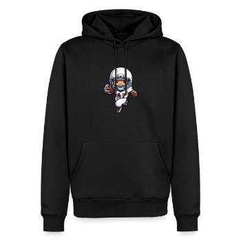 Touchdown Champion : le talent du football en action - Sweat à capuche Premium bio Homme - noir - Devant - Nico (187cm)