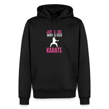 Karaté Autodéfense Arts Martiaux - Sweat à capuche Premium bio Homme - noir - Devant - Nico (187cm)