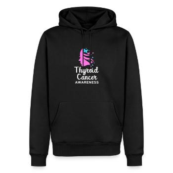 Schilddrüsenkrebs Krebs Schilddrüse - Männer Premium Bio Hoodie - Schwarz - Vorne - Nico (187cm)