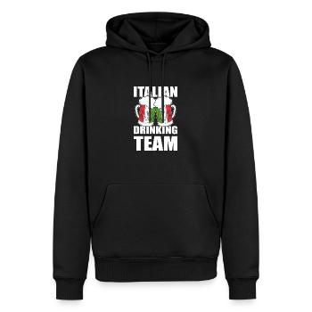 Italia - Sweat à capuche Premium bio Homme - noir - Devant - Nico (187cm)