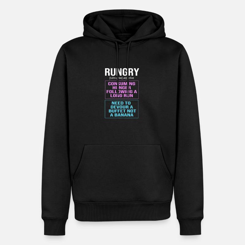 Marathon Marathonläufer - Männer Premium Bio Hoodie - Schwarz