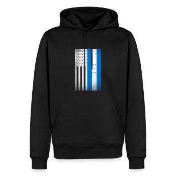 Honduras Design für stolze honduranisch Amerikaner - Männer Premium Bio Hoodie - Schwarz - Vorne - Nico (187cm)