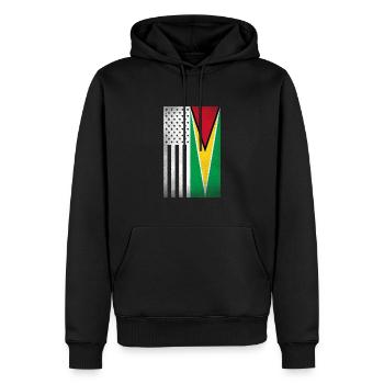 Guyana Design für stolze guyanische Amerikaner - Männer Premium Bio Hoodie - Schwarz - Vorne - Nico (187cm)