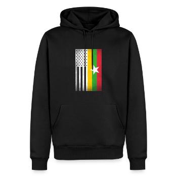 Myanmar Design für stolze burmesische Amerikaner - Männer Premium Bio Hoodie - Schwarz - Vorne - Nico (187cm)