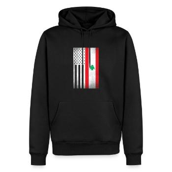 Libanon Design für stolze libanesische Amerikaner - Männer Premium Bio Hoodie - Schwarz - Vorne - Nico (187cm)