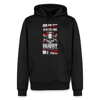 Designers, Graphistes, Peintres, Dessins - Sweat à capuche Premium bio Homme - noir - Devant - Nico (187cm)