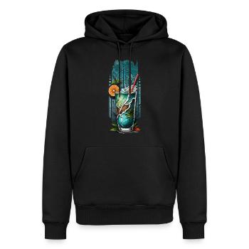Inselgenuss: Tropische Cocktail-Glückseligkeit - Männer Premium Bio Hoodie - Schwarz - Vorne - Nico (187cm)
