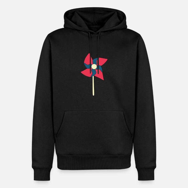 Windrad Windräder - Männer Premium Bio Hoodie - Schwarz
