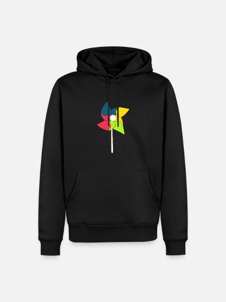 Éoliennes - Sweat à capuche Premium bio Homme - noir