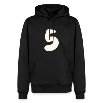 5 - Men’s Premium Organic Hoodie - black - Front - Nico (187cm)