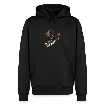 Ich spiele Bass das reicht - Männer Premium Bio Hoodie - Schwarz - Vorne - Nico (187cm)