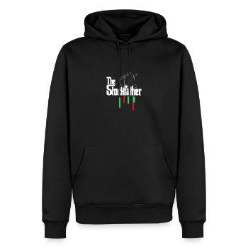 The Stockfather Trader Finance Shareholder Bear Bu - Männer Premium Bio Hoodie - Schwarz - Vorne - Nico (187cm)