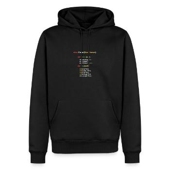 Class Coder Base Human Programming Coder Computer - Männer Premium Bio Hoodie - Schwarz - Vorne - Nico (187cm)