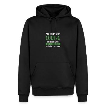 My Degree In Coding Makes Me Highly Qualified To J - Männer Premium Bio Hoodie - Schwarz - Vorne - Nico (187cm)