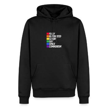 Fully Automated Luxury Gay Space Communism Lesbian - Männer Premium Bio Hoodie - Schwarz - Vorne - Nico (187cm)