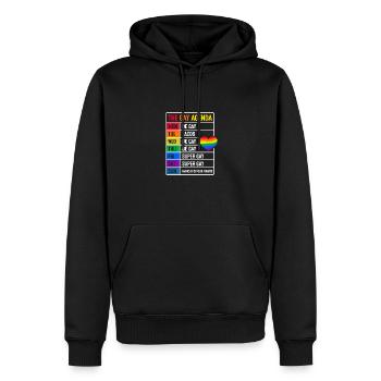 The Gay Agenda Be Gay Pride Bisexual Love Rainbow - Männer Premium Bio Hoodie - Schwarz - Vorne - Nico (187cm)