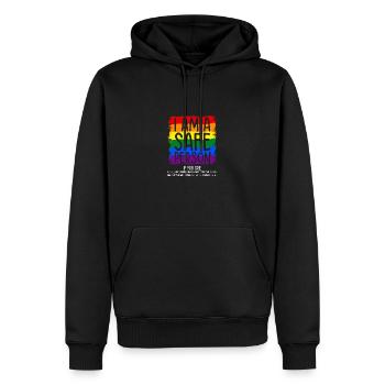 I Am A Safe Person Bisexual Gay Pride Rainbow Lgbt - Männer Premium Bio Hoodie - Schwarz - Vorne - Nico (187cm)