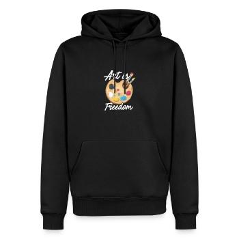 Art Is Freedom Artist Brush Colors Master Painter - Männer Premium Bio Hoodie - Schwarz - Vorne - Nico (187cm)