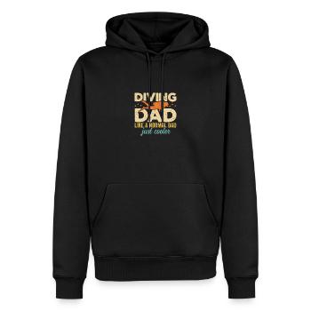 Diving Dad Scuba Diver Underwater Snorkeling Divin - Männer Premium Bio Hoodie - Schwarz - Vorne - Nico (187cm)
