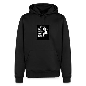 My Goal Is To Deny Yours Football Player Indoor So - Männer Premium Bio Hoodie - Schwarz - Vorne - Nico (187cm)