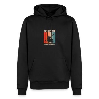 Adventure Before Dementia Kayaking Canoeing Rowing - Männer Premium Bio Hoodie - Schwarz - Vorne - Nico (187cm)