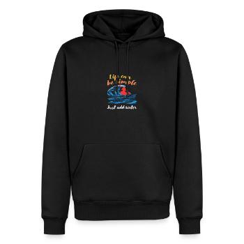 Life Can Be Simple Just Add Water Kayaking Paddle - Männer Premium Bio Hoodie - Schwarz - Vorne - Nico (187cm)