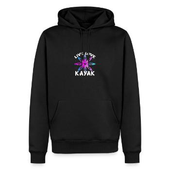 Live Love Kayak Kayaking Rowing Rower Canoe Rower - Männer Premium Bio Hoodie - Schwarz - Vorne - Nico (187cm)