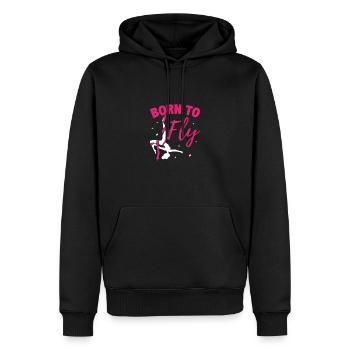 Born To Fly Graphic Acrobatics Acrobat Gymnastics - Männer Premium Bio Hoodie - Schwarz - Vorne - Nico (187cm)