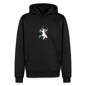 Unicorn Graphic Gymnast Gymnastics Acrobat Acrobat - Männer Premium Bio Hoodie - Schwarz - Vorne - Nico (187cm)