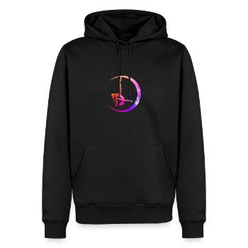 Retro Graphic Gymnast Gymnastics Acrobat Acrobatic - Männer Premium Bio Hoodie - Schwarz - Vorne - Nico (187cm)