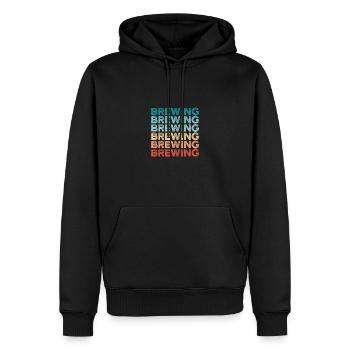Retro Graphic Homebrewing Winemaking Brewery Craft - Männer Premium Bio Hoodie - Schwarz - Vorne - Nico (187cm)
