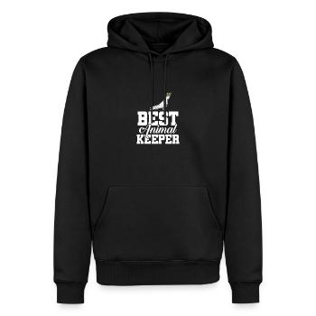 Best Animal Keeper Graphic Animal Lover Zoo Keeper - Männer Premium Bio Hoodie - Schwarz - Vorne - Nico (187cm)