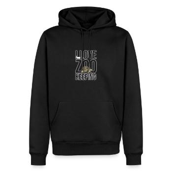I Love Zoo Keeping Animal Lover Animal Keeper Zool - Männer Premium Bio Hoodie - Schwarz - Vorne - Nico (187cm)